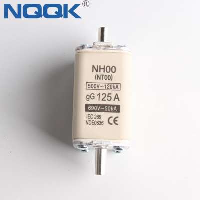 NT00 NH00 2A 80A 160A 660V 690V HRC Low Voltage Fuse link