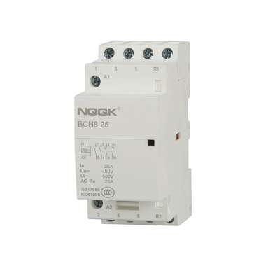 BCH8-40 2P 40A 250V 500V Din rail type hotel / house use Modular Contactor