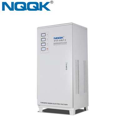 TNS 6KVA 6kw 6000watt vertical type servo-motor type three phase ac automatic voltage stabilizer regulator 220v