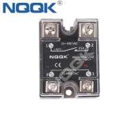 CE certificate AC to AC 36VAC 480V AC 25A Single Black Phase solid state relay with Protective cover